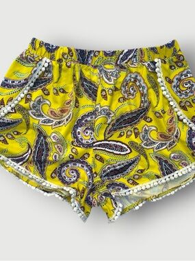 Yado Boho Paisley Pom Pom Shorts